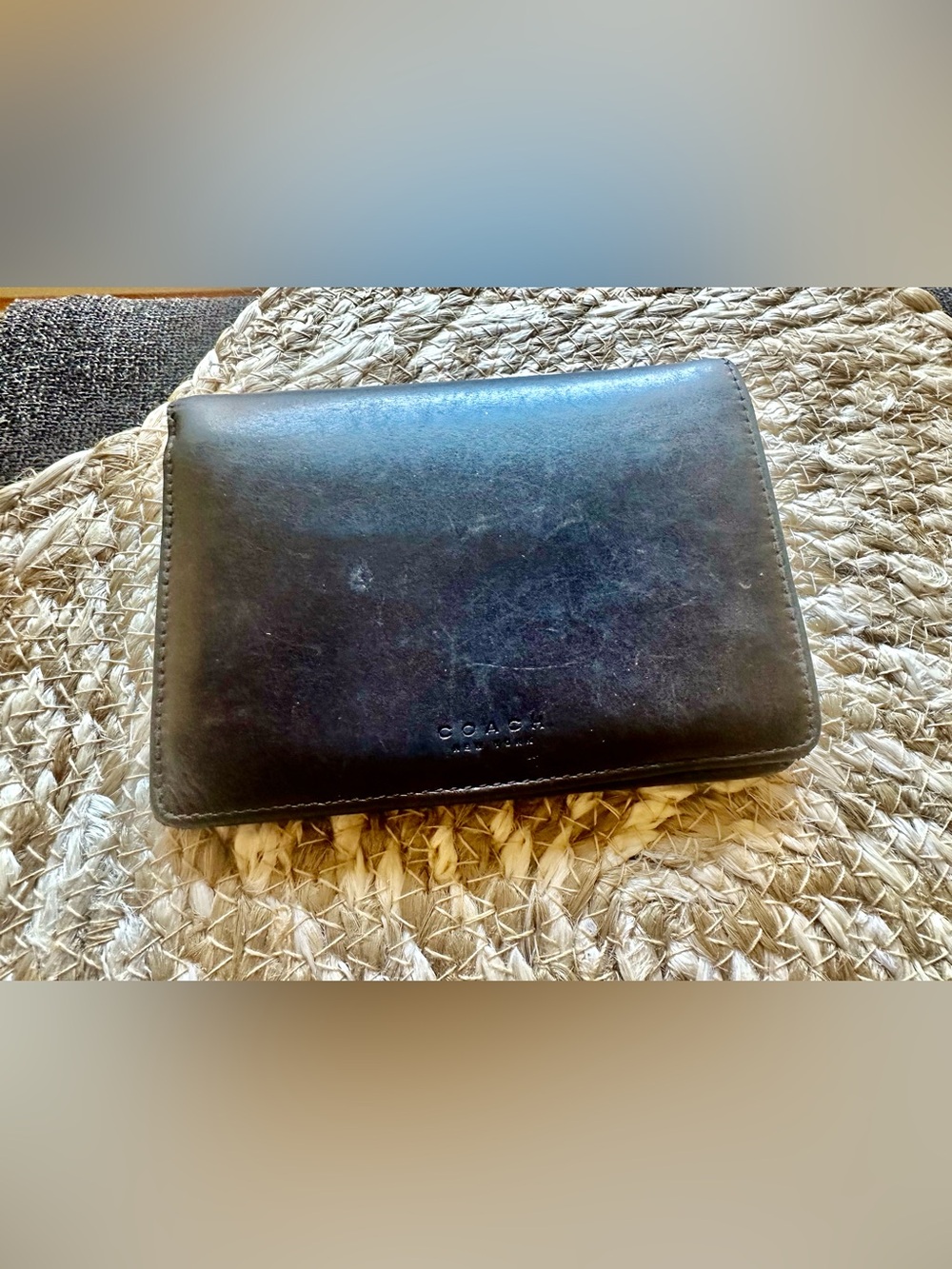Vintage rare made in Spain Coach Brown Leather Wallet